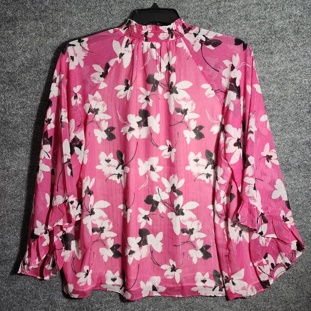 Cato women's blouse top size XL pink floral new with tags - Picture 5 of 6